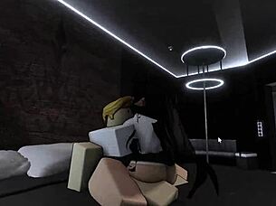 slut pussy pounded by monster bbc cum explosion in roblox sex