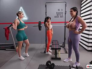 busty asian futanari squats sucking petite shemale monster cock outdoor 3some