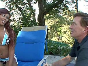 daddys sweet tooth craves leilani leeannes shaved pussy anal facial outdoors