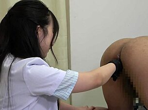 doctor's special anal toys finger patient's tight asshole