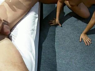 hey desi viktoria sweet rides older guy to facial blast