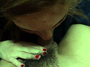 pregnant redhead sucks cock deep until creamy reward