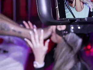 onlymaya bts blonde visits club for fun backstage action