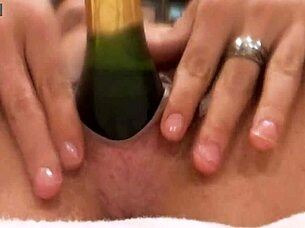 Raven Grey rams bottle deep in her slutty pussy!