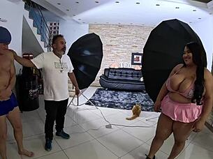 Giant Curvy Woman Causes Mansion Mischief