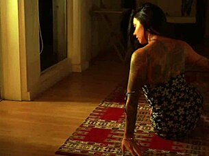 Oiled latina striptease undressing ripped clothes kissing tits amateurs