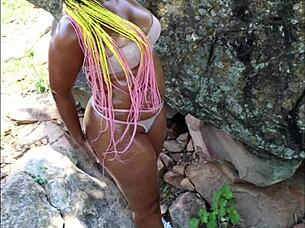 Steamy Ebony Solo Masturbation Compilation