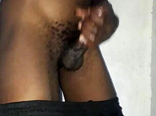 kenyan monster cock wanks huge load on cam