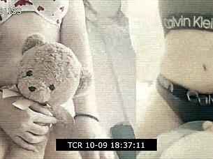 cute student grinds dildo hard in naughty panties