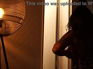 Oiled latina striptease undressing ripped clothes kissing tits amateurs