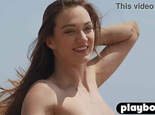 hey milf, your small tits look so sexy posing on beach!