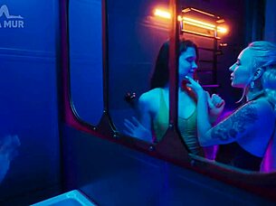 picked up bella mur and sofia simens nightclub toilet pussy taste