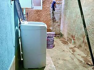 Amateur Pounds Big Tits Latina Backyard Double Mouth Cum