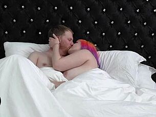 cuckold wife revenge ffm threesome ends in creampie kiss