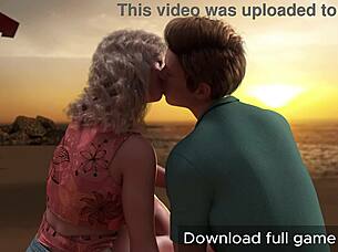 blonde doctor handjobs young stud's big cock then rides at beach