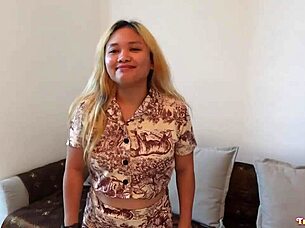 Foreigner pounds thick big booty blonde asian doggystyle pov!