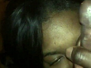 freak ebony takes sloppy bbc facial cumshot