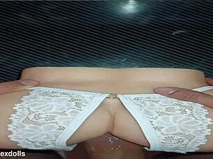 TRAILER Anal Sex CON Candy EN Tanga Blanca Dripping