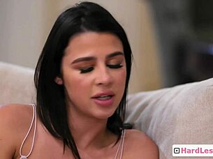 lovely brunettes aften opal and kylie rocket massage backs and strip down