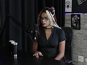 Naomi Campos shares how she started porn with fanfic dp in sheer red lingerie