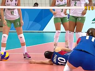 voyeur spies sexy brazilian volleyball babes closely