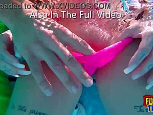 funsize petite teen babe nailed hard outdoors by the pool