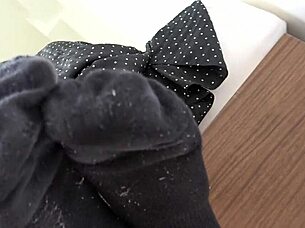 stunning legs stomp cock spit footjob!