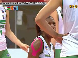voyeur spies sexy brazilian volleyball babes closely