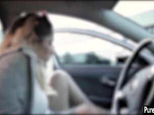 wanna see this sexy blonde teen bounce on that huge bbc?