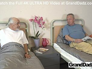 TIME FOR YOUR PILL, GRANDA—NURSE SLAMS SKINNY TIGHT PUSSY IN HOSPITAL GROUP!