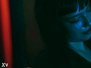 submissive slave gags on deepthroat while licking femdom toes desperately