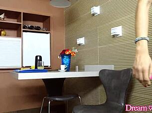 tgirl pietra candy impales ass on izabely's shemale cock bareback