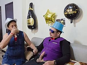 big ass milf welcomes new year hot sex pounding