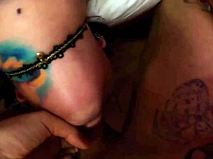 upside down sloppy deepthroat blowjob with toys