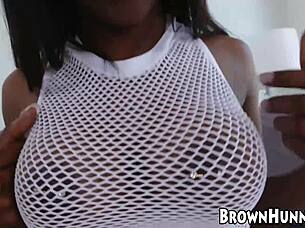 can this chocolate ebony babe handle monster cock cowgirl ride?