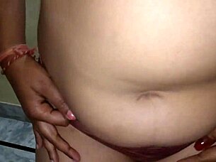 married babe teases with panties, lets stranger grope her curves