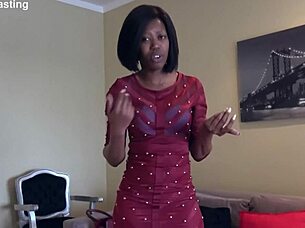 Skinny ebony model bends over big cock at victoria's secret casting interview?