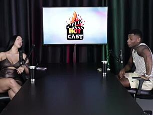 WILL MASTRO SHEER RED flashes exhibitionist lingerie in emotional scene