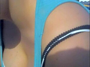 13313 hidden cam spies juicy downblouse tease