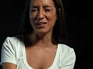 Petite milf pours hot sauce on shaved pussy lips for bbc interracial challenge parody