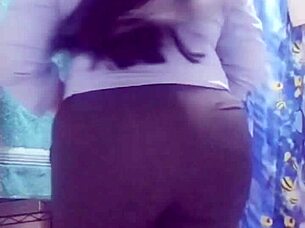 mexican big ass secretary strips uniform shows fat tits and culo