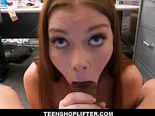 small tits redhead shoplifter fucked by guard deal