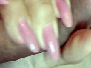 Amateur couple's dirty close-up pierced nipples as she kneels for facial cumshot juanlatino