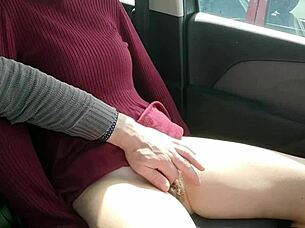 Student fingers teacher's wet pussy in car ride home.