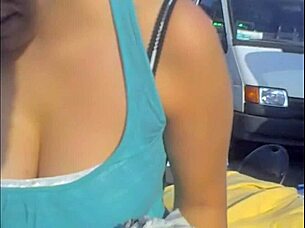 13313 hidden cam spies juicy downblouse tease