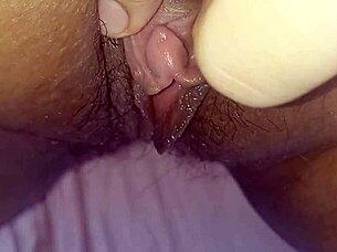 horny amateur teases her big wet clit pussy