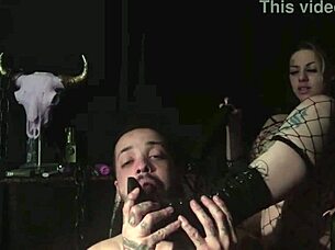 hot blonde pawg milf leash slave rims her asshole rough facesitting ride