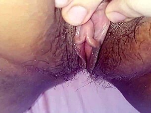 horny amateur teases her big wet clit pussy