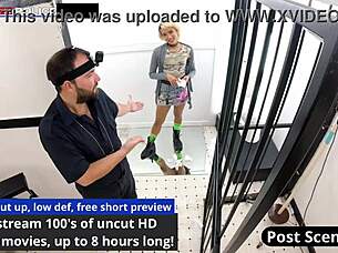 hey its just a tiny baggie officer channy crossfire gags on cock 😜