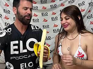 valentina alva's heating things up with her juicy latina ass, spanking and banana play in the spicy room